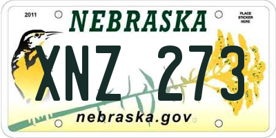 NE license plate XNZ273