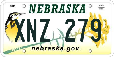 NE license plate XNZ279