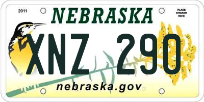 NE license plate XNZ290