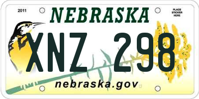 NE license plate XNZ298