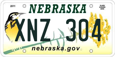 NE license plate XNZ304