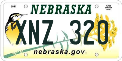 NE license plate XNZ320