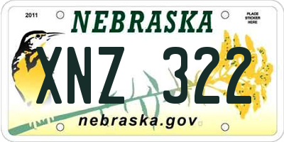 NE license plate XNZ322