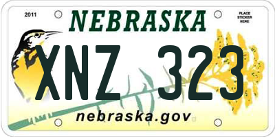NE license plate XNZ323