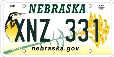 NE license plate XNZ331