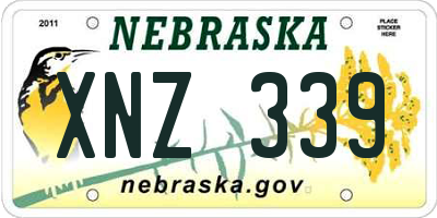NE license plate XNZ339