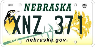 NE license plate XNZ371