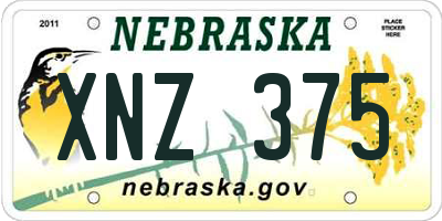 NE license plate XNZ375
