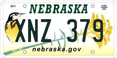 NE license plate XNZ379