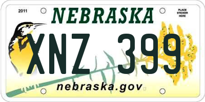 NE license plate XNZ399