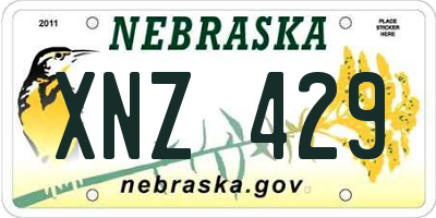 NE license plate XNZ429