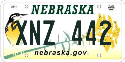 NE license plate XNZ442