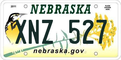 NE license plate XNZ527