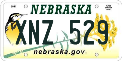 NE license plate XNZ529