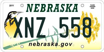 NE license plate XNZ558