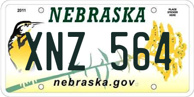 NE license plate XNZ564