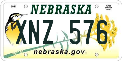 NE license plate XNZ576