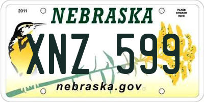 NE license plate XNZ599