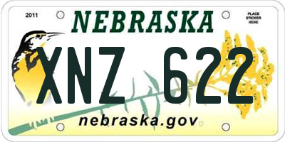 NE license plate XNZ622