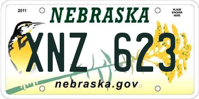 NE license plate XNZ623