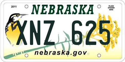 NE license plate XNZ625