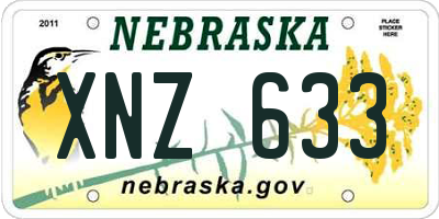 NE license plate XNZ633