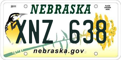 NE license plate XNZ638