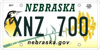NE license plate XNZ700