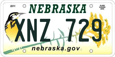 NE license plate XNZ729
