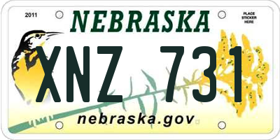 NE license plate XNZ731