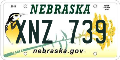 NE license plate XNZ739