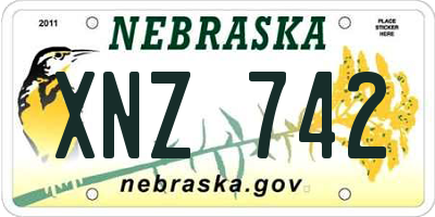NE license plate XNZ742