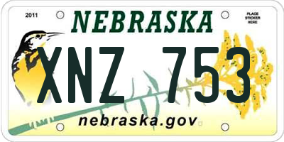 NE license plate XNZ753