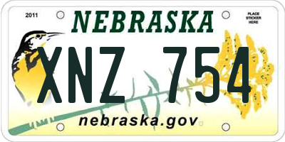 NE license plate XNZ754