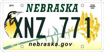 NE license plate XNZ771