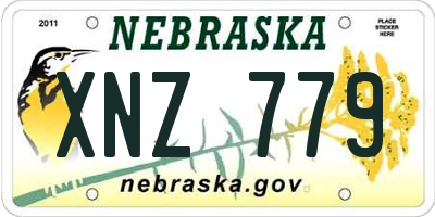 NE license plate XNZ779