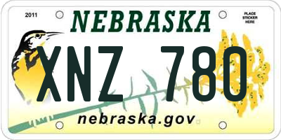 NE license plate XNZ780