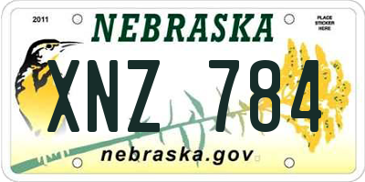 NE license plate XNZ784