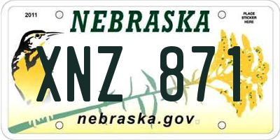NE license plate XNZ871