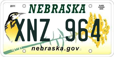 NE license plate XNZ964