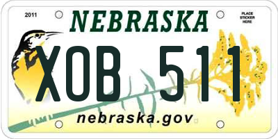 NE license plate XOB511