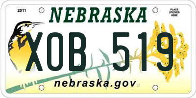 NE license plate XOB519