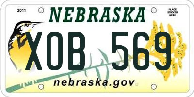 NE license plate XOB569