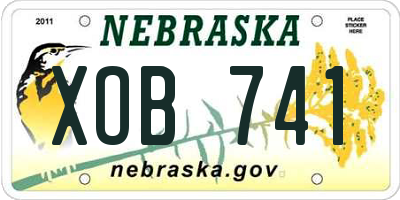 NE license plate XOB741