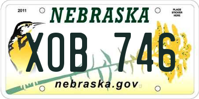 NE license plate XOB746