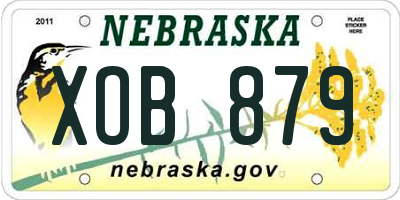 NE license plate XOB879