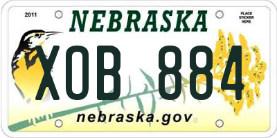 NE license plate XOB884