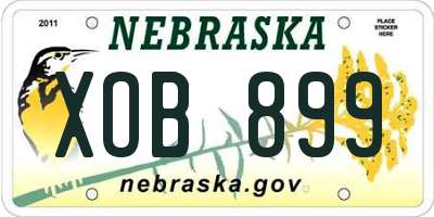 NE license plate XOB899