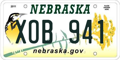 NE license plate XOB941