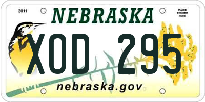 NE license plate XOD295
